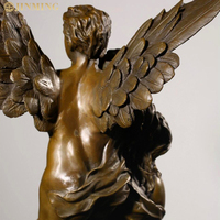 Ornements de statue de déesse en bronze et métal moderne, artisanat féminin en laiton coulé à la cire perdue, art personnalisé décoratif