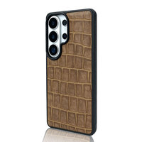 Étui vintage de haute qualité en PU à grain de crocodile pour Samsung Galaxy S24 S22 Z Flip4 Z Fold4, anti-empreintes digitales, résistant aux chutes, coque de téléphone