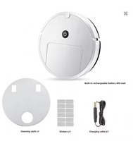 Aspirateur robot rechargeable par USB avec fonction de séchage humide Nettoyeur automatique intelligent de sol Nettoyage sans effort pour usage domestique