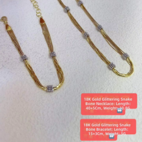 Pulsera de Serpiente de Oro Sólido de 18K de Lujo, Altamente Pulida, Flexible, Resistente al Deslustre, Joyería de Declaración, Regalo para Fiesta