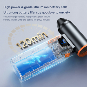 Tốc độ cao 130000 vòng/phút cầm tay Turbo Hurricane Fan không chổi than mini Khăn lau bụi không khí cho cắm trại ngoài trời & mạnh mẽ loại bỏ bụi - Product Image 6