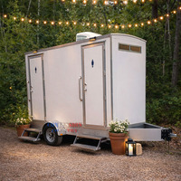 Remorque sanitaire standard canadienne à 2 postes avec climatisation, remorque de luxe pour toilettes mobiles, idéale pour les événements en plein air