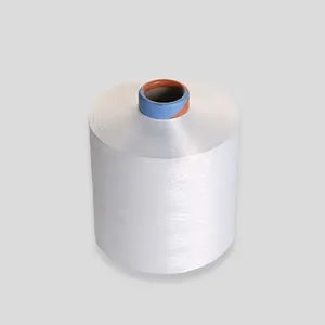 % 100% geri dönüşümlü Polyester DTY yüksek Intermingled iplik Yarn/36F beyaz renk örgü ve dokuma yüksek mukavemetli Filament iplik"