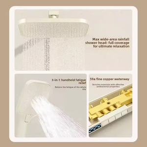 Système <span class=keywords><strong>de</strong></span> <span class=keywords><strong>douche</strong></span> <span class=keywords><strong>thermostatique</strong></span> <span class=keywords><strong>de</strong></span> luxe avec affichage numérique LED, alimentation hydraulique, sans batterie, commande par touches piano, <span class=keywords><strong>colonne</strong></span> <span class=keywords><strong>de</strong></span> <span class=keywords><strong>douche</strong></span> 4 voies - Product Image 5