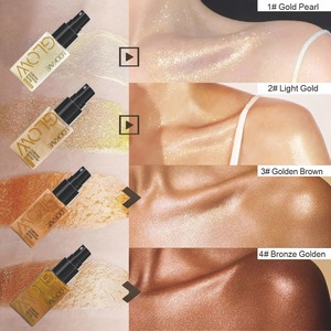 LOOKAVE Spray illuminateur liquide nacré végétalien de haute qualité pour le visage, le corps et le cou, maquillage éclatant, finition personnalisée, résistant à l'eau - Product Image 4