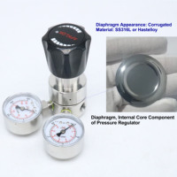 Régulateur de gaz haute pression monophasé pour oxygène, argon, CO2, azote - Performance d'entrée 3500 psi