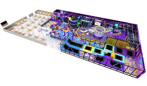 Indoor Soft Play Structure Commercial Ball <b>Pool</b> <b>Slide</b> Purple Orange Playground Soft Play With <b>Slide</b> - Product Image 3
