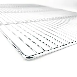 60*40cm Bakery Restaurant Oven Wire Grid Rack Electrolytic Iron Matel For Bread Cake Baking Cooling Baking Dishes Pans