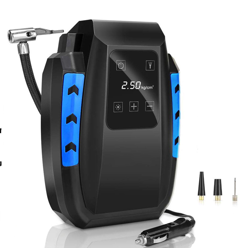 Автомобильный воздушный насос, легкая сенсорная помпа, автоматический портативный алюминиевый компрессор, проводной для автомобилей