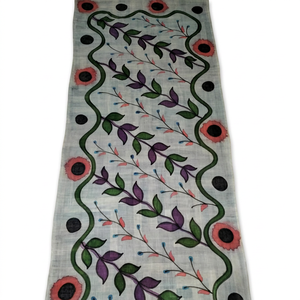 Chal de Lana Merino Pura de Lujo con Diseño Floral Hecho a Mano para Mujer, Bufanda Larga, Suave y Cálida para el Invierno - Product Image 2