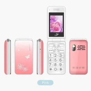 Telepon Flip wanita H7 murah 8800mAh Dual SIM ponsel kualitas bagus GSM 2G kartu dusll