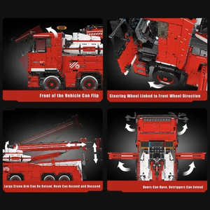 Pour 19008S Camion de remorquage motorisé technique en plastique ABS, <span class=keywords><strong>jouet</strong></span> de construction DIY, modèle MKII, avec contrôle par application, grue mobile en briques - Product Image 6