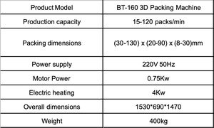 BT-160 120 Bolsas/Min, Máquina Automática para Envolver en Celofán Transparente Película de Protección para Alimentos, Perfumes, Barras de Chocolate, Jabones, Cajas, Paquetes de Cigarrillos en Forma de X - Product Image 2