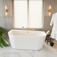 Baignoire autoportante moderne en acrylique OEM, baignoires spa portables, légères et durables, pour usage hôtelier