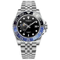 Montre automatique pour homme avec cadran à aiguilles, mouvement Miyota en acier inoxydable, étanche, logo personnalisé, fabrication OEM/ODM