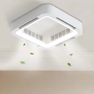 Led ışıkları ile fan tavan vantilatörü s ile lüks modern bladeless tavan ışık uzaktan kumanda akıllı avize tavan vantilatörü ışıkları