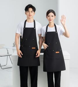 Bán buôn Chất lượng cao biểu tượng tùy chỉnh bền dễ dàng để làm sạch không thấm nước trưởng chờ đợi Đội ngũ nhân viên thịt nướng lâm sàng nhà hàng thanh tạp dề - Product Image 6