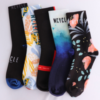 Chaussettes de sport personnalisées Mcycle, motif 3D, séchage rapide, écologiques, absorbant la transpiration, vente en gros, noir, bleu, football, basketball