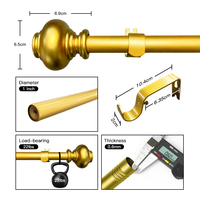 Ensemble de tringles à rideaux télescopiques en métal pour la décoration intérieure moderne, accessoires de tringle à rideaux extensible pour fenêtre, vente en gros