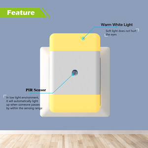 Factory Direct 2700K Warm White LED Night <b>Light</b> Auto <b>Light</b> <b>Sensor</b> <b>Plug</b> <b>In</b> US UK EU <b>Plug</b> ABS Material OEM ODM Wholesale - Product Image 4
