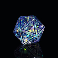 7 pièces/ensemble bleu pierre magique résine Transparent dés ensemble Design polyédrique Unique pour donjons et Dragons jeu