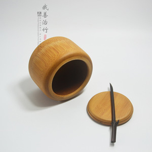 Bamboo Tea <b>Caddy</b> With Lid 150Ml For Tea Storage And Serving - Product Image 3