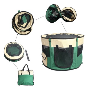 Recinto per Cani Circolare Pieghevole Moderno da 45 Pollici con 8 Pannelli Durevoli in Tessuto Oxford 600D per Uso Interno/Esterno - Product Image 2