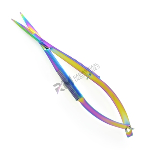 Ciseaux à sourcils incurvés en acier inoxydable couleur plasma, pointe affûtée, outil de beauté, ciseaux de maquillage pour droitiers, pour le soin des sourcils - Product Image 5