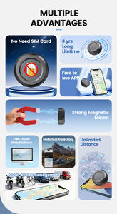 Localizador GPS Antipérdida para Vehículos, Sistema Dual, Batería Reemplazable, Rastreo Global, Larga Duración, Mini Rastreador GPS Inteligente - Product Image 2