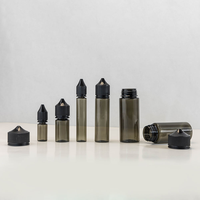 Vente flash : Bouteille en plastique transparente pour animaux de compagnie de 10 ml, 15 ml, 30 ml, 50 ml, 60 ml, 100 ml, 120 ml avec bouchon et verseur en plastique pour huile d'olive