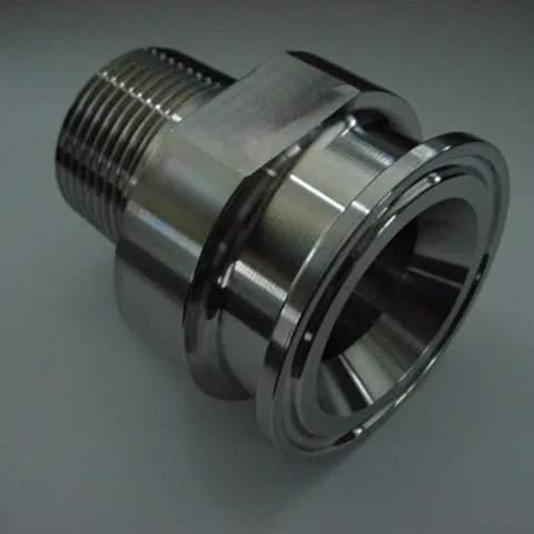 China competitive price high quality sanitary stainless steel 304 316L 21MP thread ferrule triclamp NPT ferrule nipple