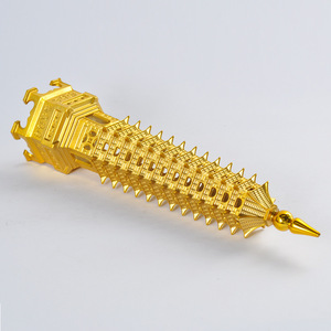 Brass Wenchang Pagoda Ornament 9 Story And <b>13</b> Story Gold Plated For Study Living <b>Room</b> Home Decor - Product Image 3
