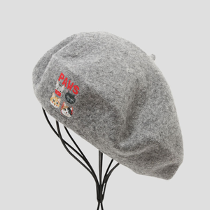 Boina de Lana 100% de Color Liso <span class=keywords><strong>para</strong></span> Mujer, Venta al por Mayor de Fábrica, Personalizada, de la Mejor Calidad y Precio Económico - Product Image 1