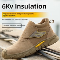 Chaussures de sécurité en tissu tissé respirantes, légères, antidérapantes, avec réduction de la pression et amorti des chocs