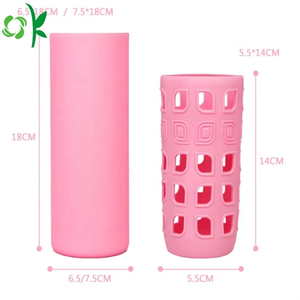 OKSILICONE Silicone <b>Bottle</b> Cover Heat Resistant Anti-slip Various Colors Drink <b>Bottle</b> Silicone Sleeve for <b>Bottle</b> - Product Image 2