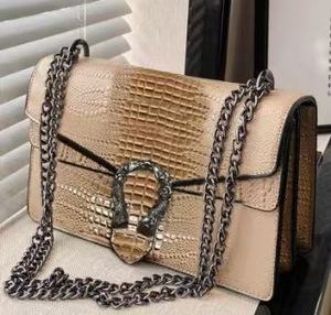 Wholesale Luxury Alligator Pattern Crossbody Shoulder Bag PU Leather Polyester Fashion Women's Large Capacity Messenger Purses - Product Image 3