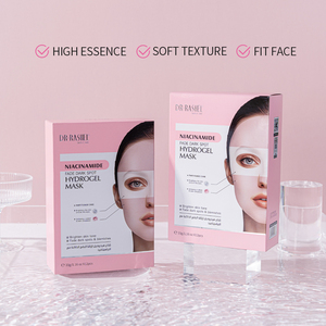 DR RASHEL Niacinamide Mencerahkan Kulit Sekitar Mata dan Melawan Kulit Kusam Masker Lembar Hidrogel Pemutih Wajah Penuh - Product Image 3
