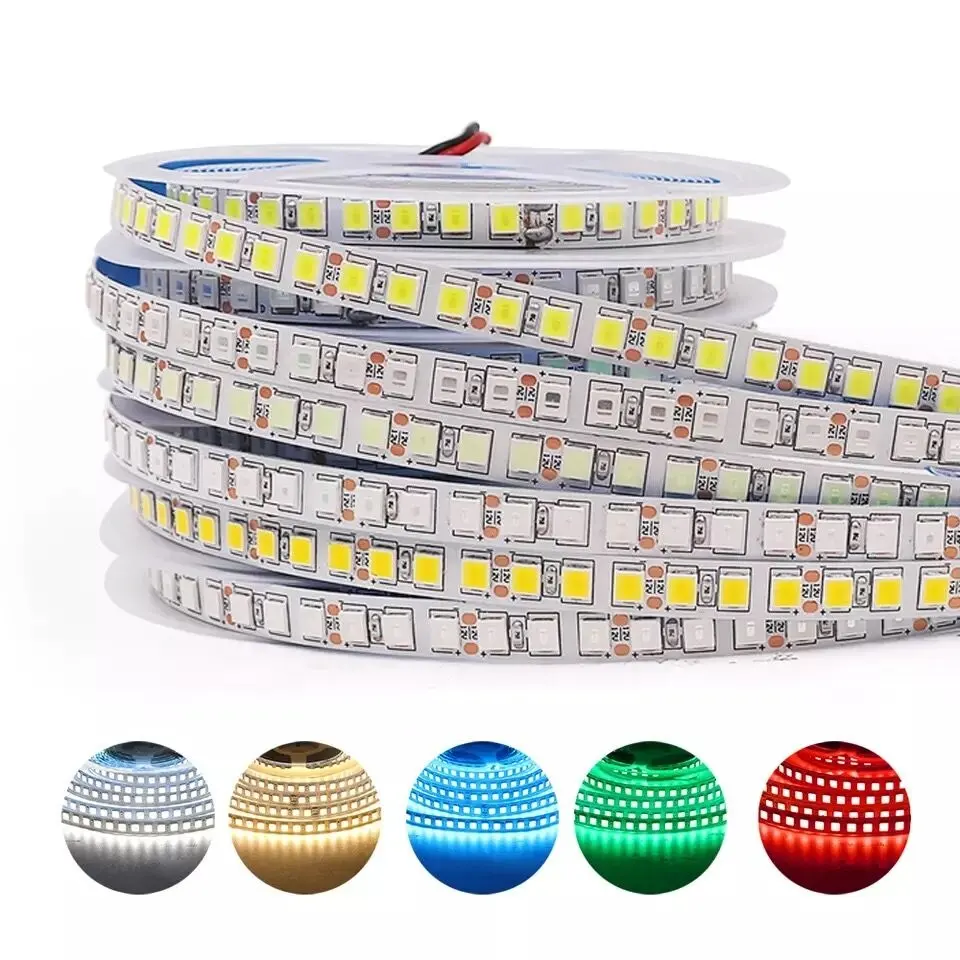 新しく到着した明るいLEDストリップ505460 LED/m 120LED/m DC12VフレキシブルLEDライトとRGBLEDストリップ505054は5050のアップグレードです