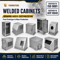 Fabrikasi Lembaran Logam Kustom Kabinet Las Berbahan Baja Tahan Karat dengan Pintu Berengsel dan Louver OEM