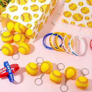 Porte-clés en mousse en forme de balle, pendentif de sac à dos, balle anti-stress pour enfants, jouet en mousse solide de 4 cm - Product Image 3