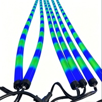 DMX Siyah 360 RGB Led Silikon Tüp Neon Flex Gece Kulübü Dekorasyon Lambaları Siyah Neon Halat Tüp Rave Müzik Festivali için