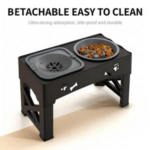 Set di Ciotole per Animali Domestici in Acciaio Inox Stabile e Anti-Ribaltamento, con Bordo Antisgocciolamento, Doppio Contenitore Portatile per Gatti, Cani e Piccoli Animali - Product Image 3