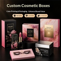 Boîte d'emballage cosmétique personnalisée couleur sur mesure pour kit de soins de la peau, boîte maquillage format avion, petite série, en carton blanc, matériau écologique, impression offset
