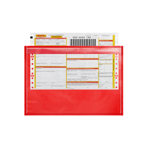 Enveloppes pour listes de colisage, documents inclus, enveloppe rouge pleine face auto-adhésive pour étiquettes d'expédition e-commerce transfrontalier