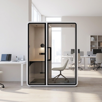 Cabine téléphonique insonorisée mobile, cabines de bureau silencieuses pour la confidentialité au bureau, les réunions de travail