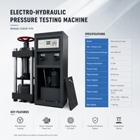 Máquina de Ensayo de Compresión de Bloques de Cemento y Hormigón con Control Servo Electrohidráulico de 2000KN, ASTM C39, para Ingeniería Civil
