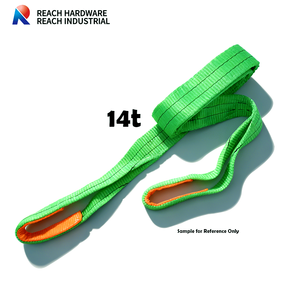 60mm×5m 14T/30000lbs ヘビーデューティー ダブルプライ フラットリフティングPEウェビングスリングベルト 車牽引ストラップ トラック車両工具 車トレーラー用 - Product Image 1