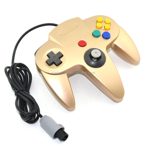 <b>Wired</b> <b>Controller</b> for N64 Gamepad <b>Controller</b> for N64 Gamepad Joystick Joypad Game Handle for N64 Gold - Product Image 2