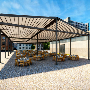 Toldo Plegable <span class=keywords><strong>para</strong></span> Techo, Motorizado, Retráctil, de PVC, Impermeable, Protección Solar y contra la Lluvia - Product Image 1