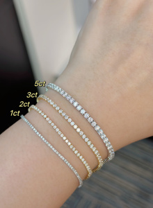 Xinfly - Brazalete de Oro Sólido de 18 Quilates con Diamante Natural Cuadrado de 3.0 Quilates FG, Joyería de Lujo, Regalo, Fabricante Directo - Product Image 5